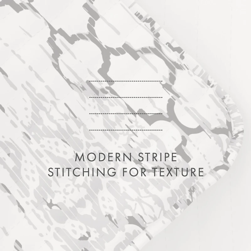 White Trellis Reversible 3-pc. Queen Quilt Set