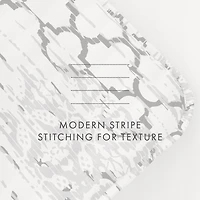 White Trellis Reversible 3-pc. Queen Quilt Set