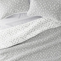 Gray Dotted Reversible 3-pc. King Quilt Set