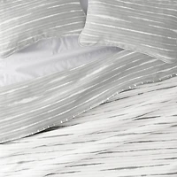 Gray Linear Reversible 2-pc. Twin Quilt Set