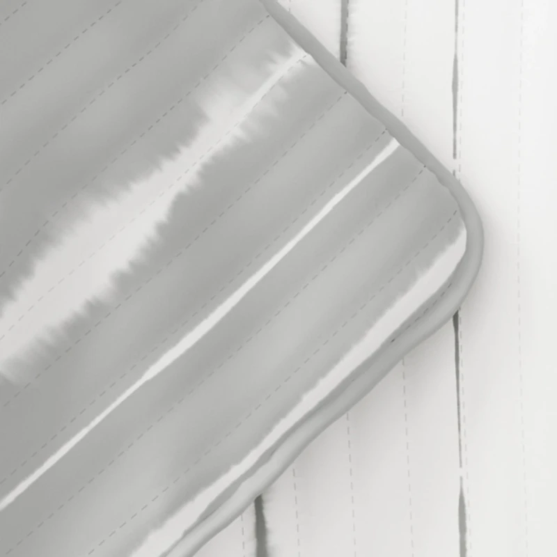 Gray Linear Reversible 3-pc. King Quilt Set