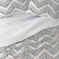 Gray Chevron Reversible 2-pc. Twin Quilt Set