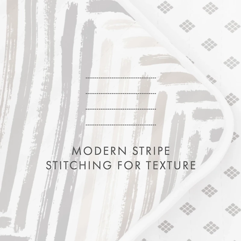 Gray Chevron Reversible 2-pc. Twin Quilt Set