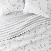 Gray Vines Reversible 2-pc. Twin Quilt Set