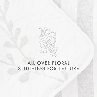 Gray Vines Reversible 3-pc. Queen Quilt Set