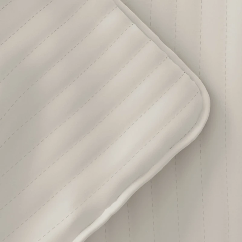 Natural Stitched Stripes 3-pc. Queen Quilt Set