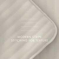 Natural Stitched Stripes 3-pc. King Quilt Set
