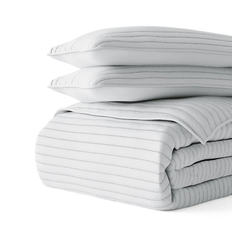 Stitched Stripes 3-pc. King Quilt Set