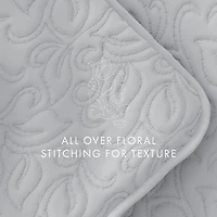 Floral Stitch 3-pc. Queen Quilt Set