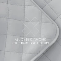 Stitched Diamond 3-pc. Queen Quilt Set