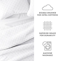 White Stitched Diamond 2-pc. Twin Quilt Set