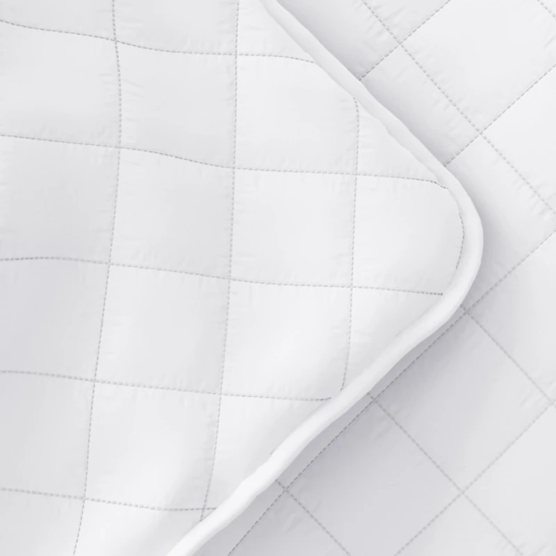 White Stitched Diamond 3-pc. Queen Quilt Set