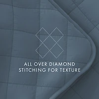 Stitched Diamond 3-pc. Queen Quilt Set