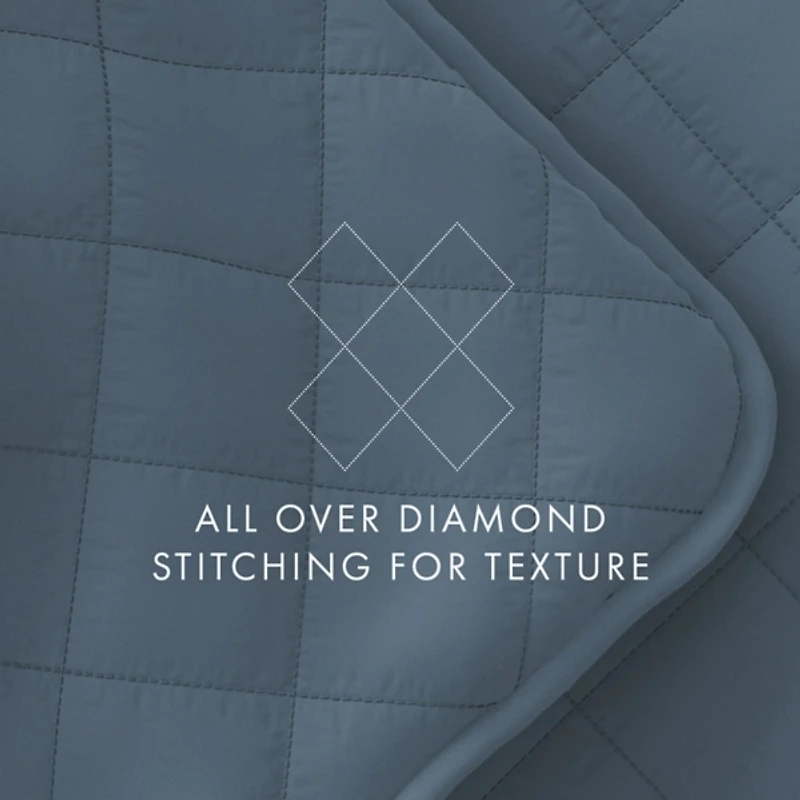 Stitched Diamond 3-pc. King Quilt Set