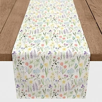 Pastel Floral Stems Table Runner, 72 in.