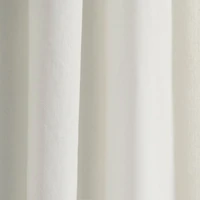 White and Black Embroidered Curtain Panel, 84 in.