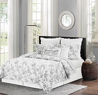 Miriam Floral & Stripe 3-pc. Full/Queen Quilt Set