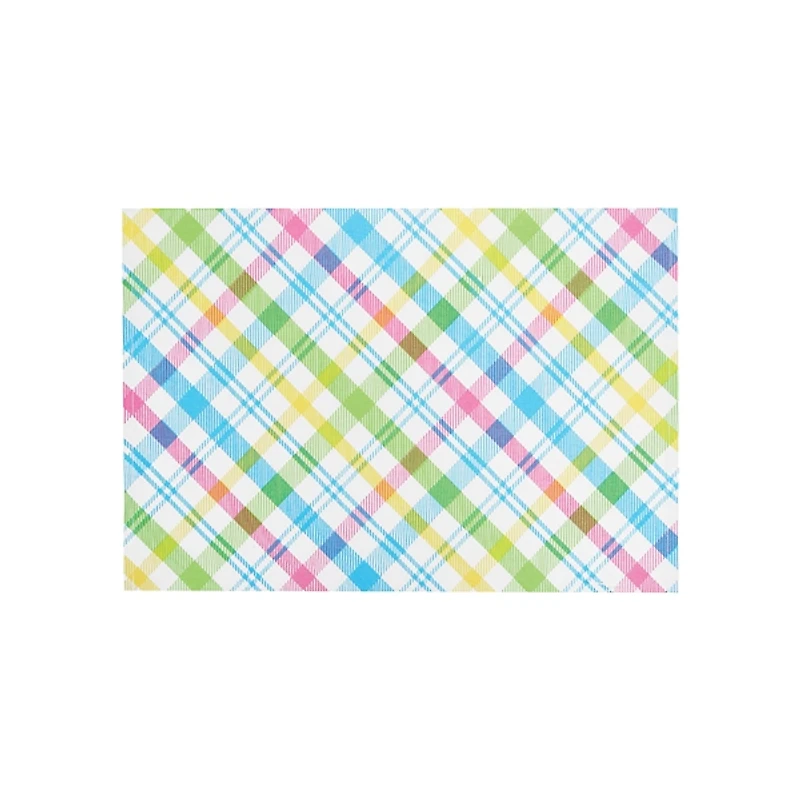 Spring Blossom Plaid Placemats, Set of 6