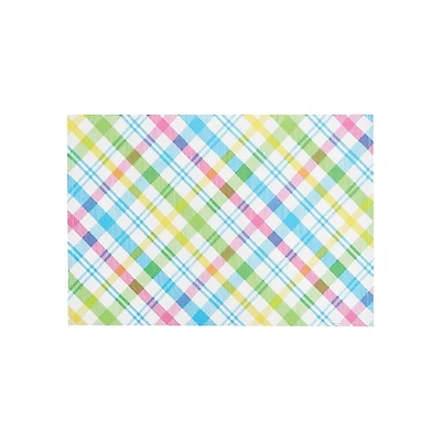 Spring Blossom Plaid Placemats, Set of 6