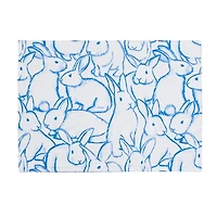 Blue Bunny Outline Placemats, Set of 6