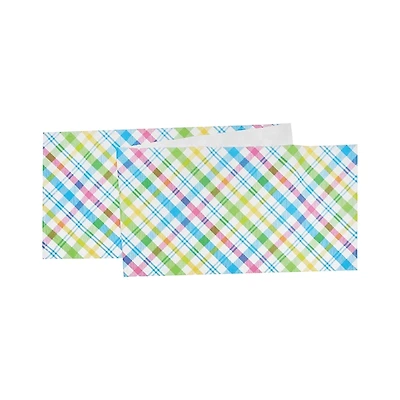 Spring Blossom Plaid Table Runner