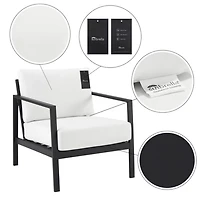 White Sunbrella Cushions Holland Outdoor Chair