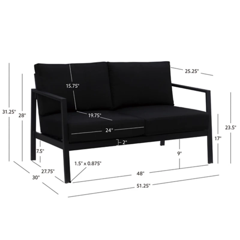 Sunbrella Cushions Holland Outdoor Loveseat