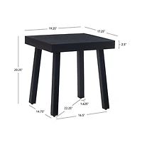 Black Holland Outdoor Side Table
