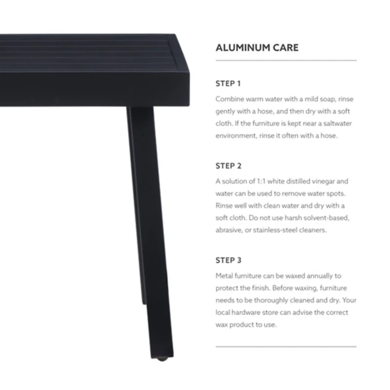 Black Holland Outdoor Side Table