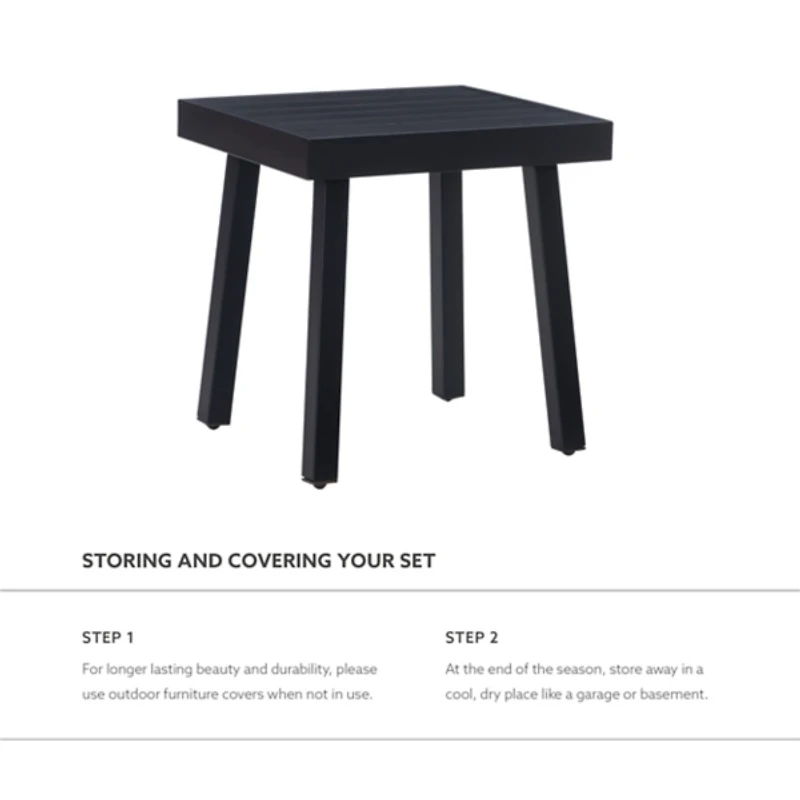 Black Holland Outdoor Side Table