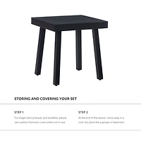 Black Holland Outdoor Side Table