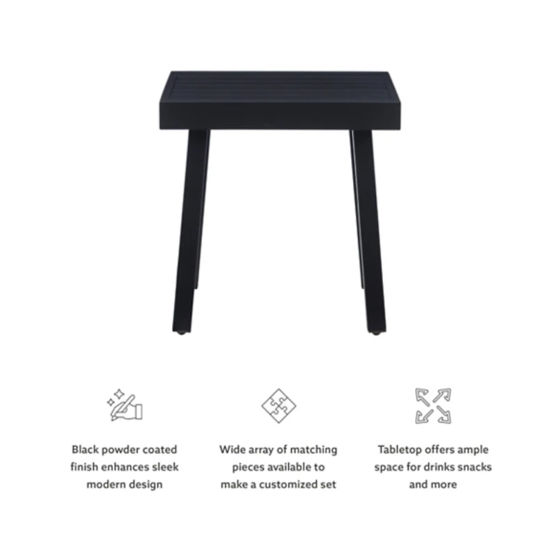 Black Holland Outdoor Side Table