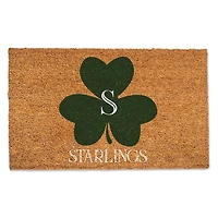 Personalized Monogram Clover Coir Doormat