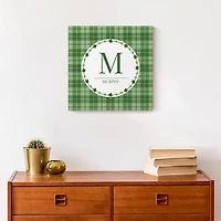 Personalized Monogram Shamrock Canvas Art Print