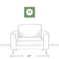 Personalized Monogram Shamrock Canvas Art Print