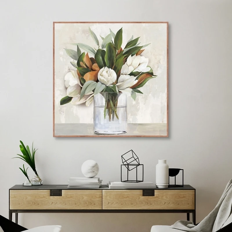 Magnolia Bouquet Framed Canvas Art Print