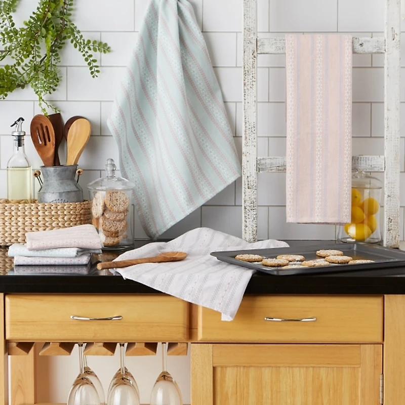 Daisy Dobby 6-pc. Dish Towel and Cloth Set