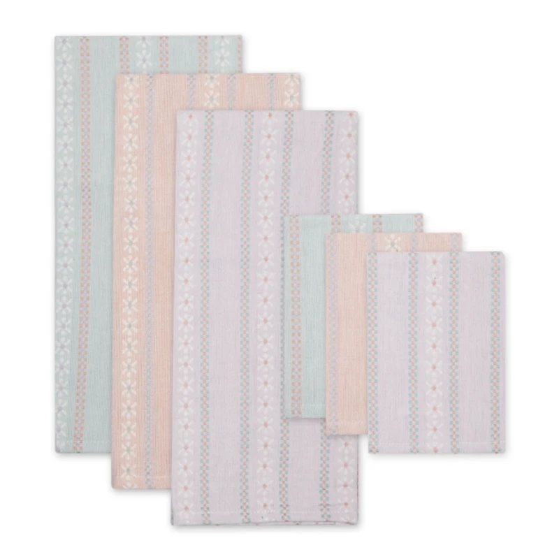 Daisy Dobby 6-pc. Dish Towel and Cloth Set