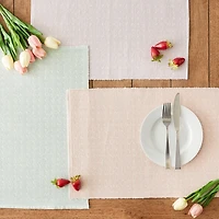 Pastel Rose Dobby Placemats, Set of 6