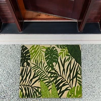 Green Tropical Fronds Doormat