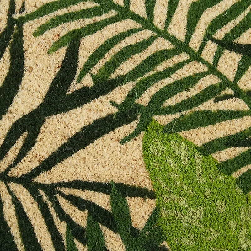 Green Tropical Fronds Doormat