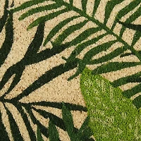 Green Tropical Fronds Doormat