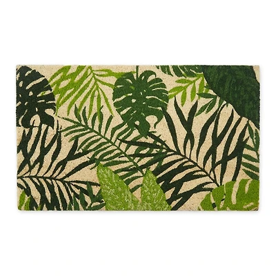 Green Tropical Fronds Doormat