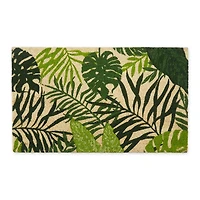 Green Tropical Fronds Doormat