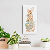 Easter Bunny's Basket Canvas Art Print