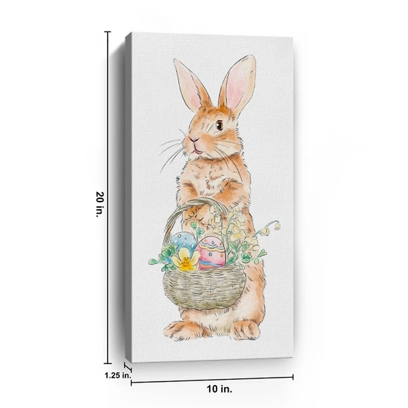 Easter Bunny's Basket Canvas Art Print