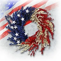 Patriotic Berry and Star Wreath