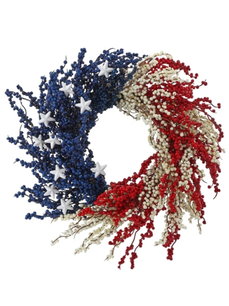 Patriotic Berry and Star Wreath
