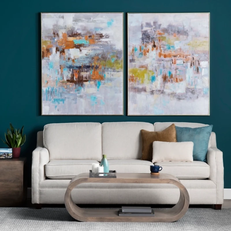 Round Brown Open Side Table