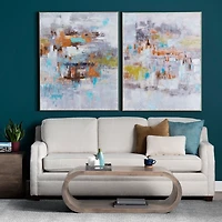 Round Brown Open Side Table